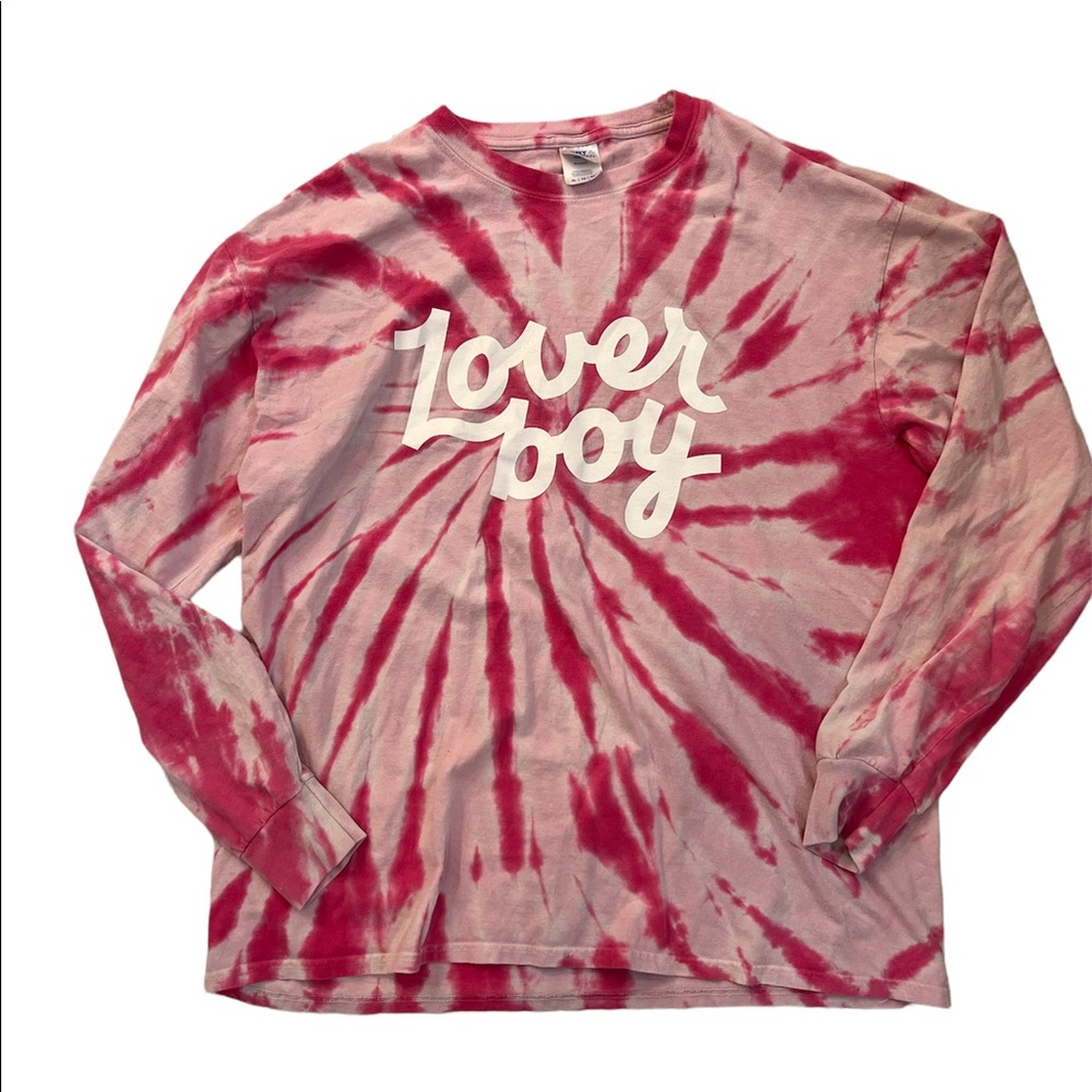 Loverboy Long Sleeve Pink Tye Dye Shirt